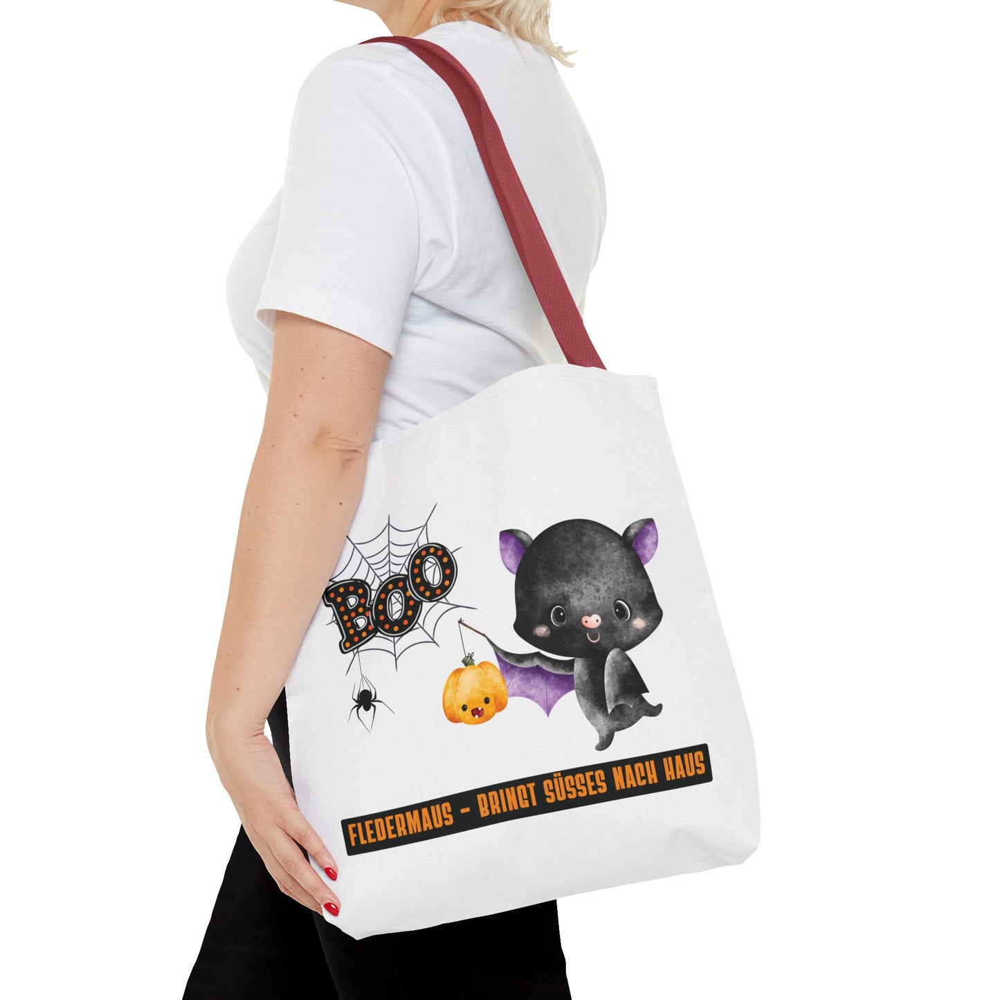 Halloween Tragetasche Kinder – Fledermaus Motiv | Süßigkeitentasche Trick-or-Treat Beutel - MundS Design Shop