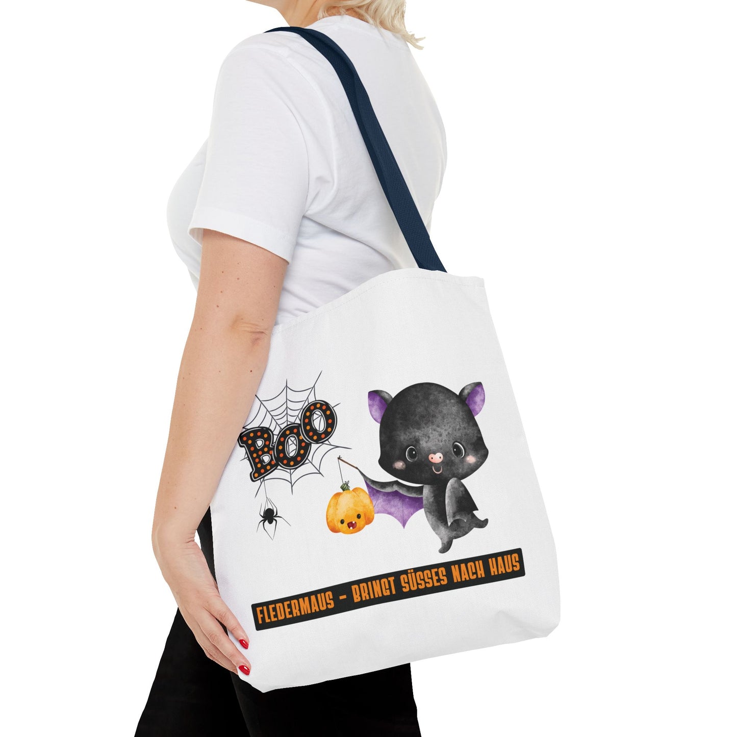 Halloween Tragetasche Kinder – Fledermaus Motiv | Süßigkeitentasche Trick-or-Treat Beutel - MundS Design Shop