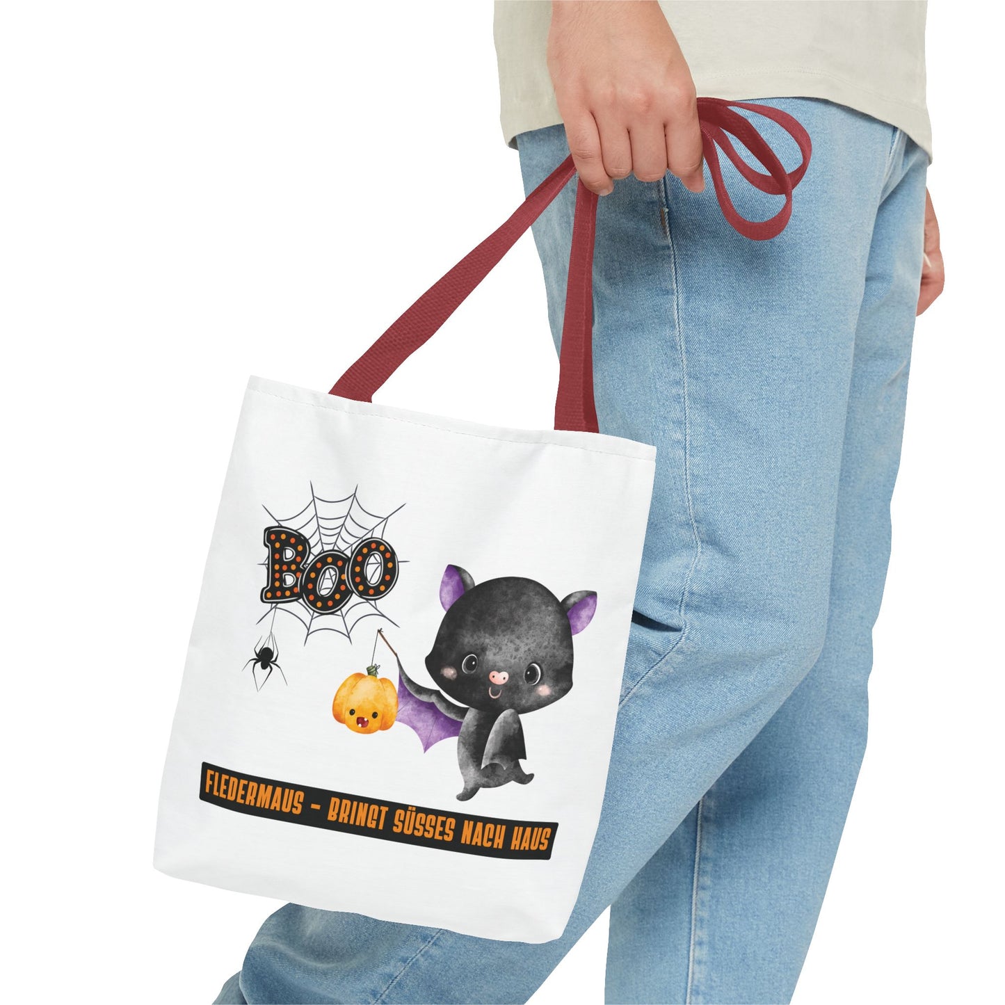 Halloween Tragetasche Kinder – Fledermaus Motiv | Süßigkeitentasche Trick-or-Treat Beutel - MundS Design Shop