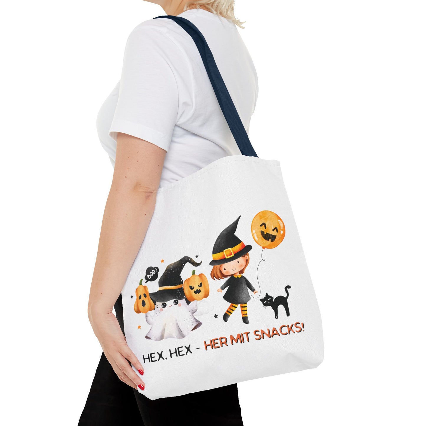 Halloween Tragetasche Kinder – Niedliche Motive | Süßigkeitentasche Trick-or-Treat Beutel - MundS Design Shop