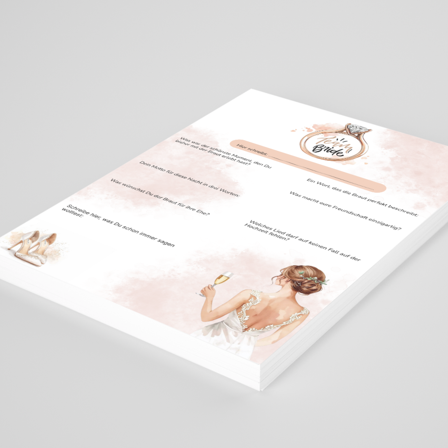 Edle Gästebuchkarten für den Junggesellinnenabschied – unvergessliche Erinnerungen für die Braut! - MundS Design Shop