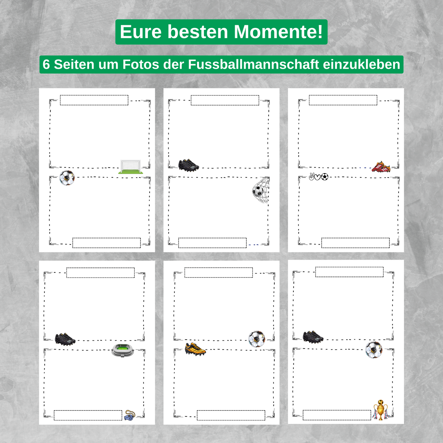Dein persönliches Fußball-Erinnerungsalbum – Halte die besten Momente deiner Mannschaft fest! - MundS Design Shop