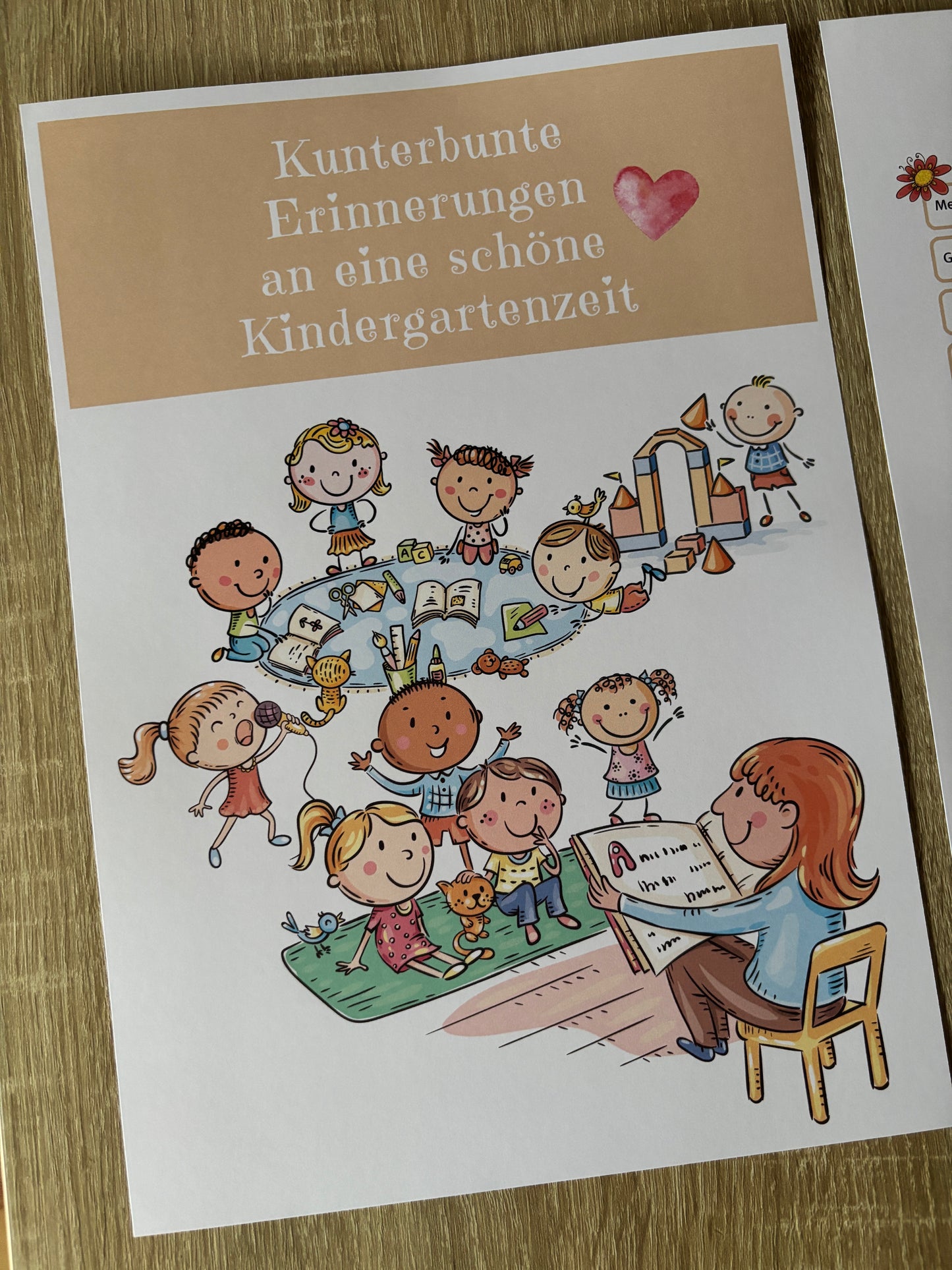 Abschiedsgeschenk fรผr Erzieher:innen โ liebevolles Erinnerungsalbum zum Ausfรผllen & Ausdrucken - MundS Design Shop