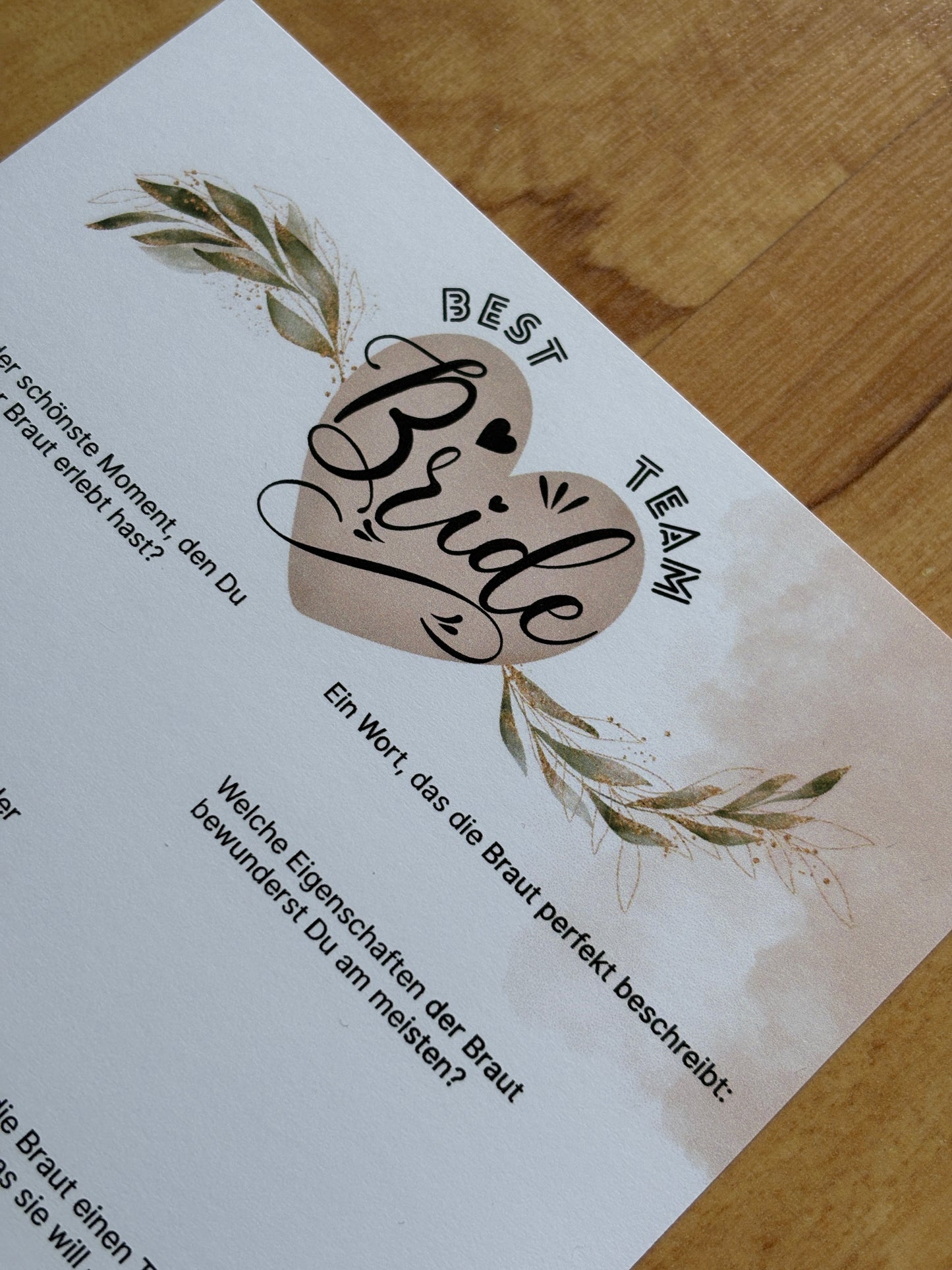 Edle Gästebuchkarten JGA – Junggesellinnenabschied Karten A5, randlos, 200g/300g Papier, stilvolles Geschenk für die Braut - MundS Design Shop
