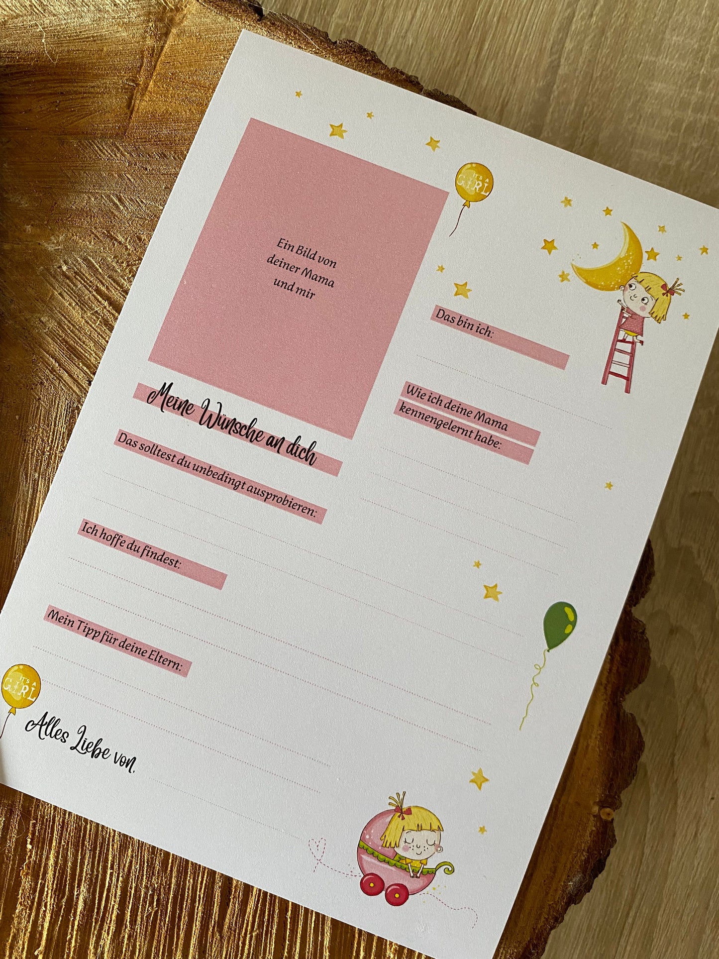 Tippkarten für Babyparty | It's a girl - MundS Design Shop