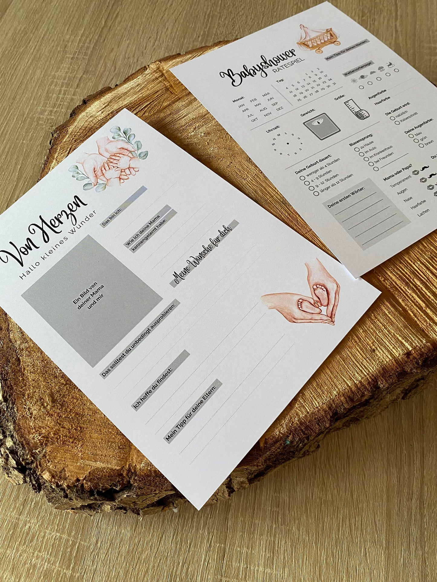 Tippkarten für Babyparty | Motiv Von Herzen - MundS Design Shop