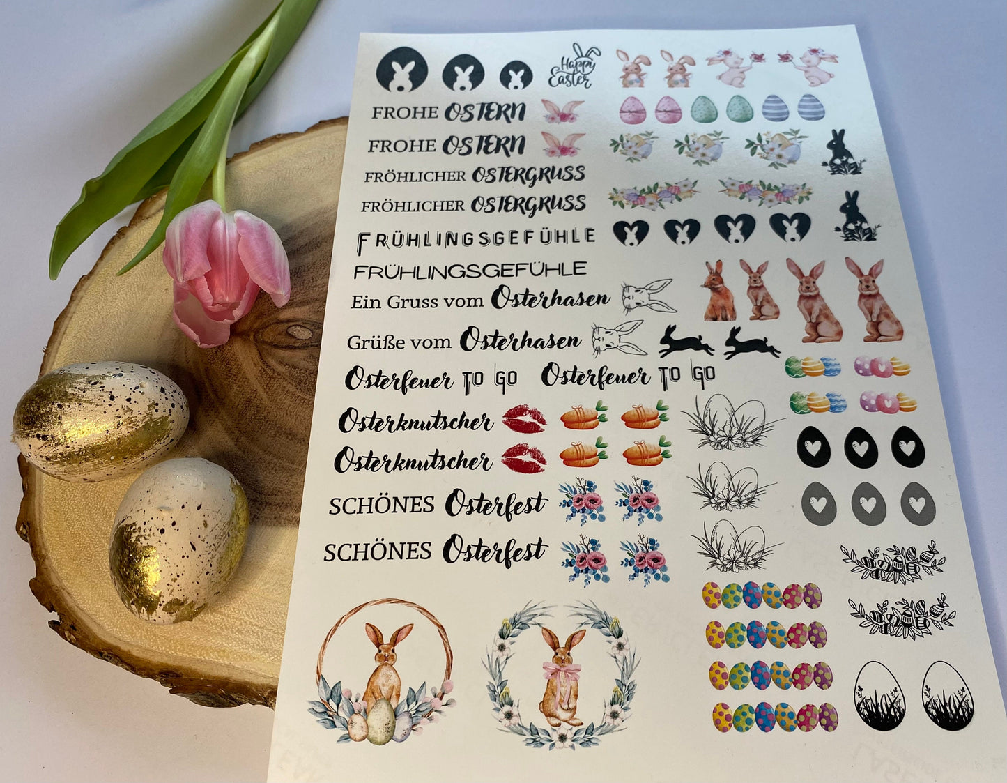 Kerzen Tattoofolie auf Wasserschiebefolie DIN A4 | Ostern | Frühling | DIY - MundS Design Shop