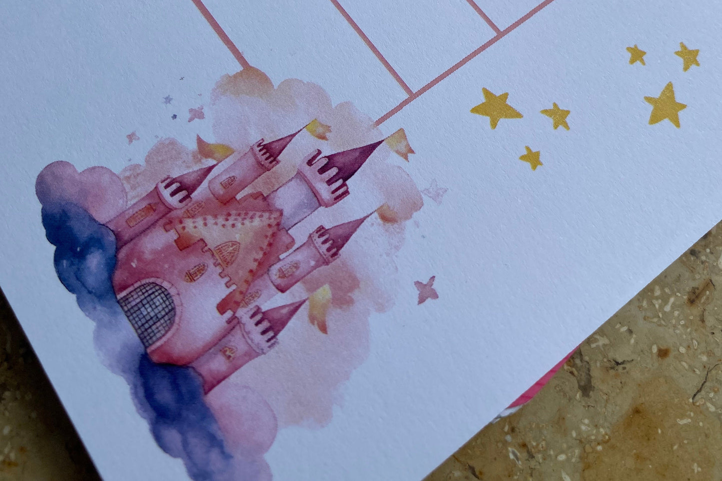 Stundenplan "Prinzessin" für Mädchen für die Grundschule/Einschulung zum selber Ausdrucken - MundS Design Shop
