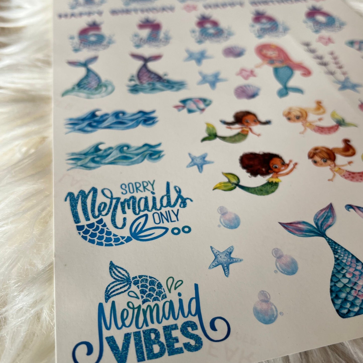 Kerzentattoos Meerjungfrau/Mermaid für den Geburtstag | DIN A4 - MundS Design Shop