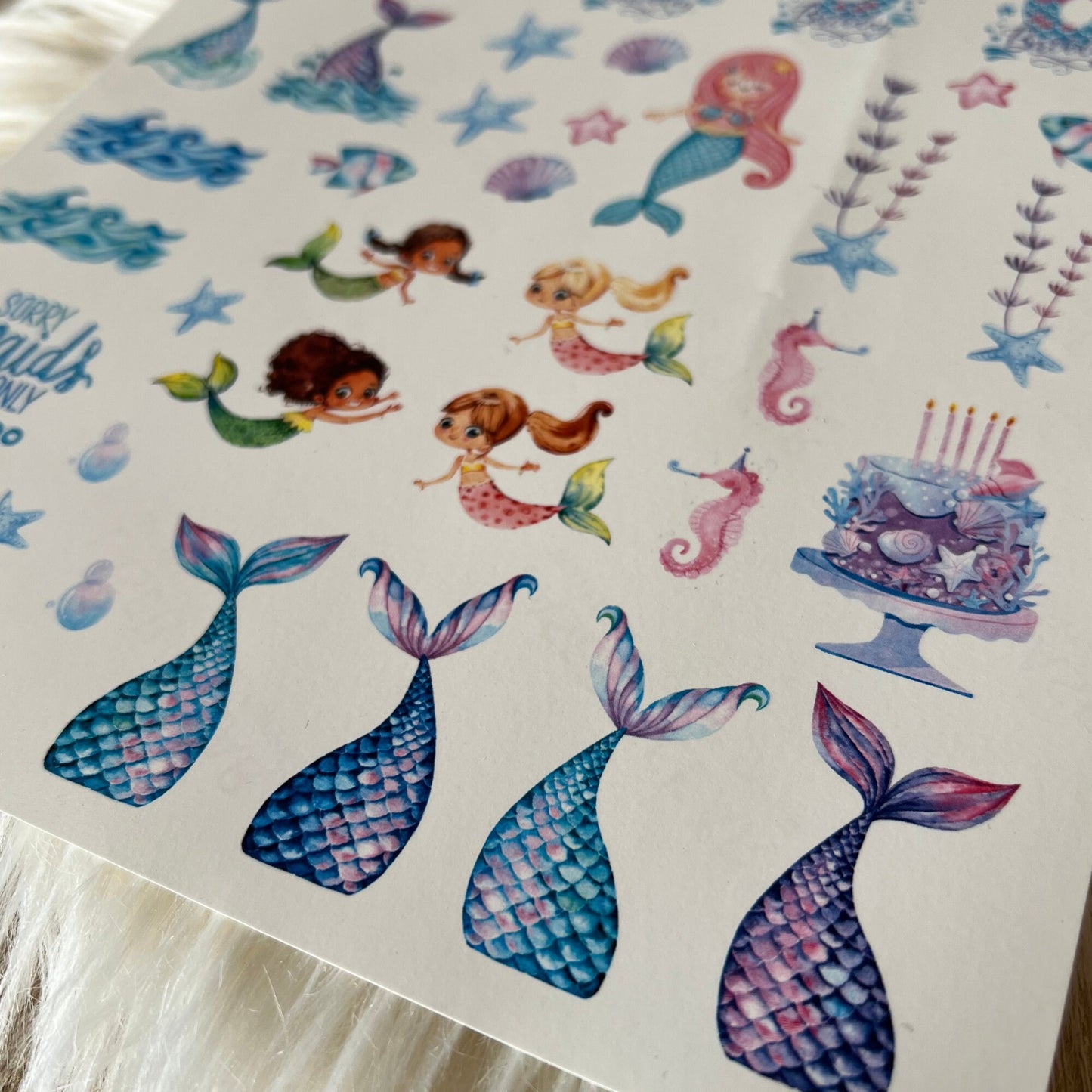 Kerzentattoos Meerjungfrau/Mermaid für den Geburtstag | DIN A4 - MundS Design Shop