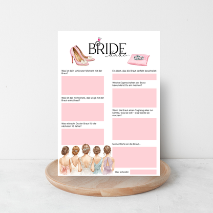 Stilvolle Gästebuchkarten für Junggesellinnenabschied & Bridal Shower. Persönliche Botschaften + unvergessliche Erinnerungen für die Braut. - MundS Design Shop