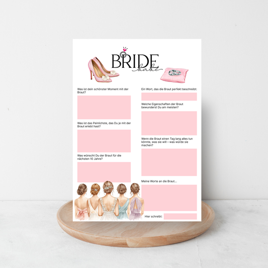Stilvolle Gästebuchkarten für Junggesellinnenabschied & Bridal Shower. Persönliche Botschaften + unvergessliche Erinnerungen für die Braut. - MundS Design Shop