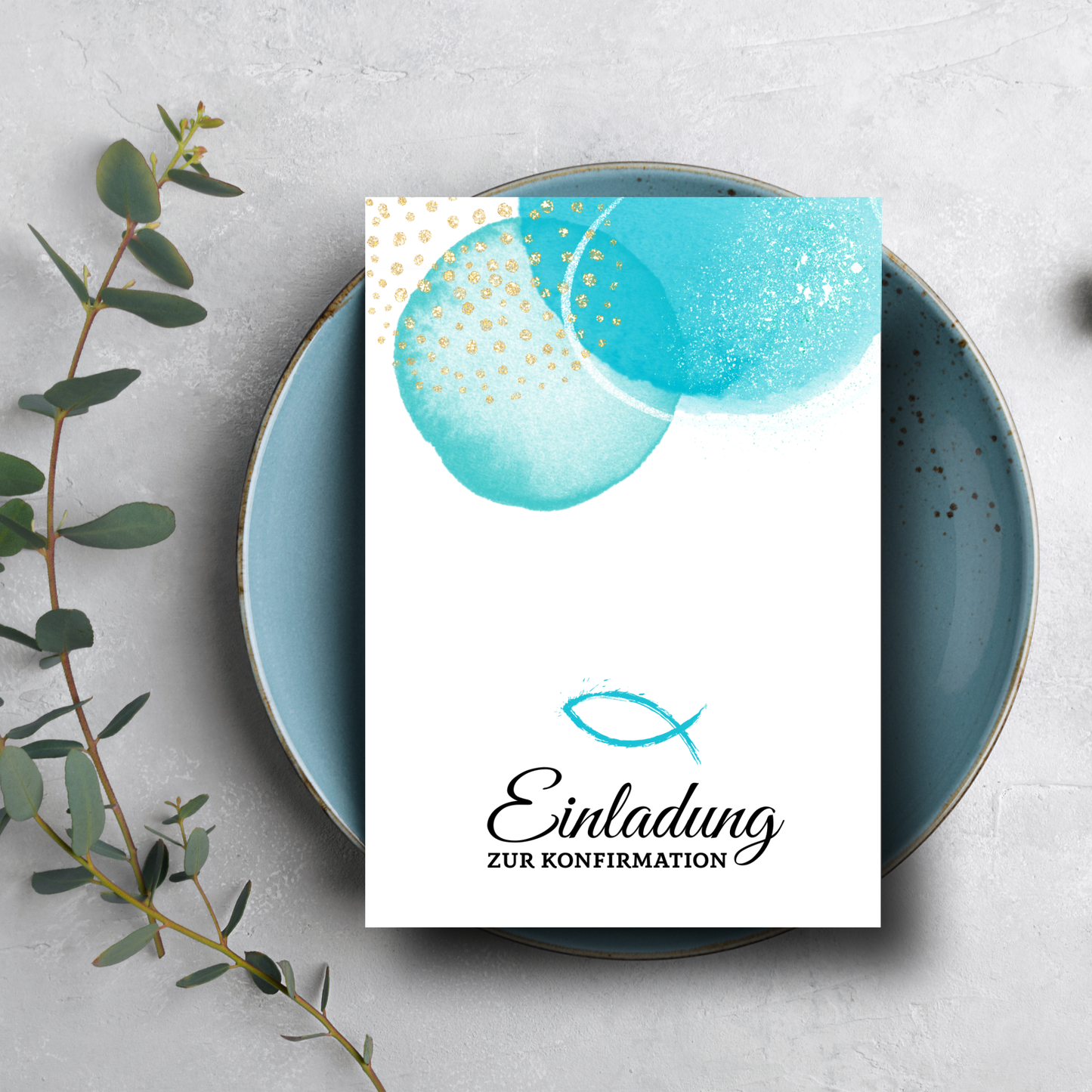 Personalisierte Einladungskarte zur Konfirmation, Kommunion, Jugendweihe, Firmung oder Taufe – A5 Klappkarte