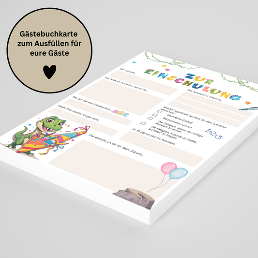 🎉 Gästebuchkarten zur Einschulung – Für unvergessliche Erinnerungen am 1. Schultag ✨ - MundS Design Shop