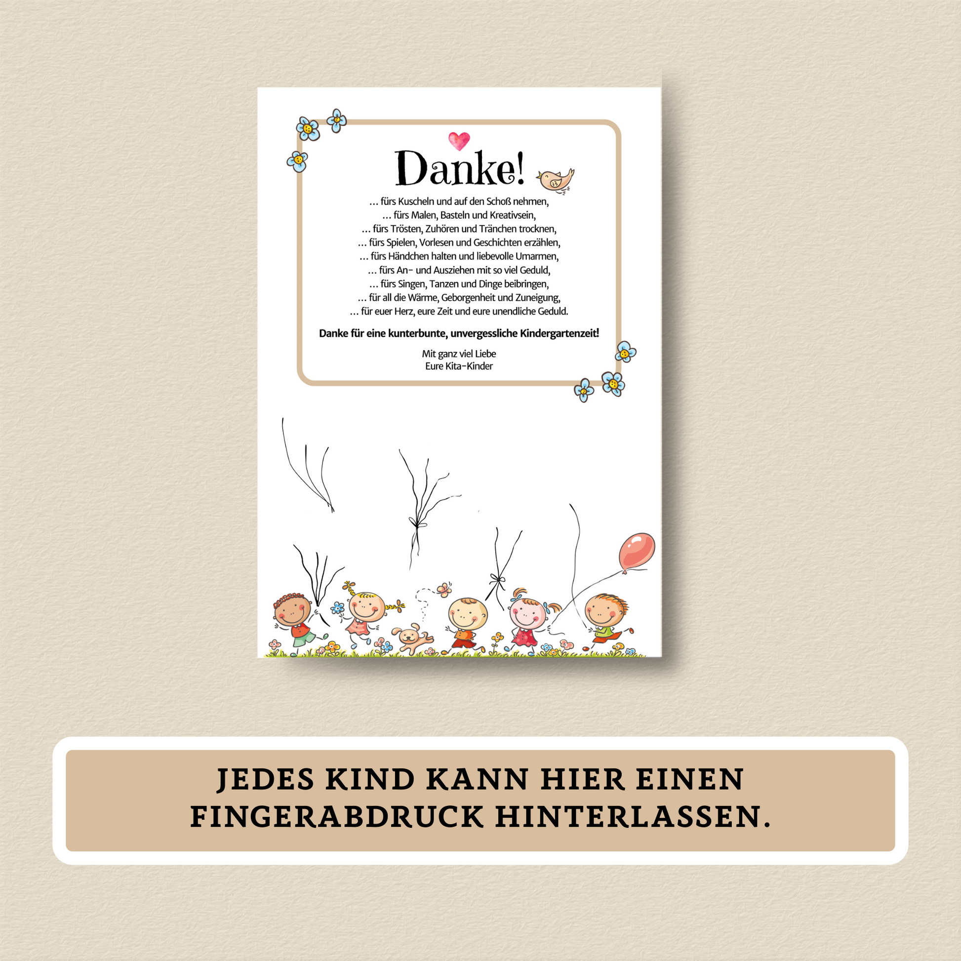 Abschiedsgeschenk für Erzieher:innen – liebevolles Erinnerungsalbum zum Ausfüllen & Ausdrucken - MundS Design Shop