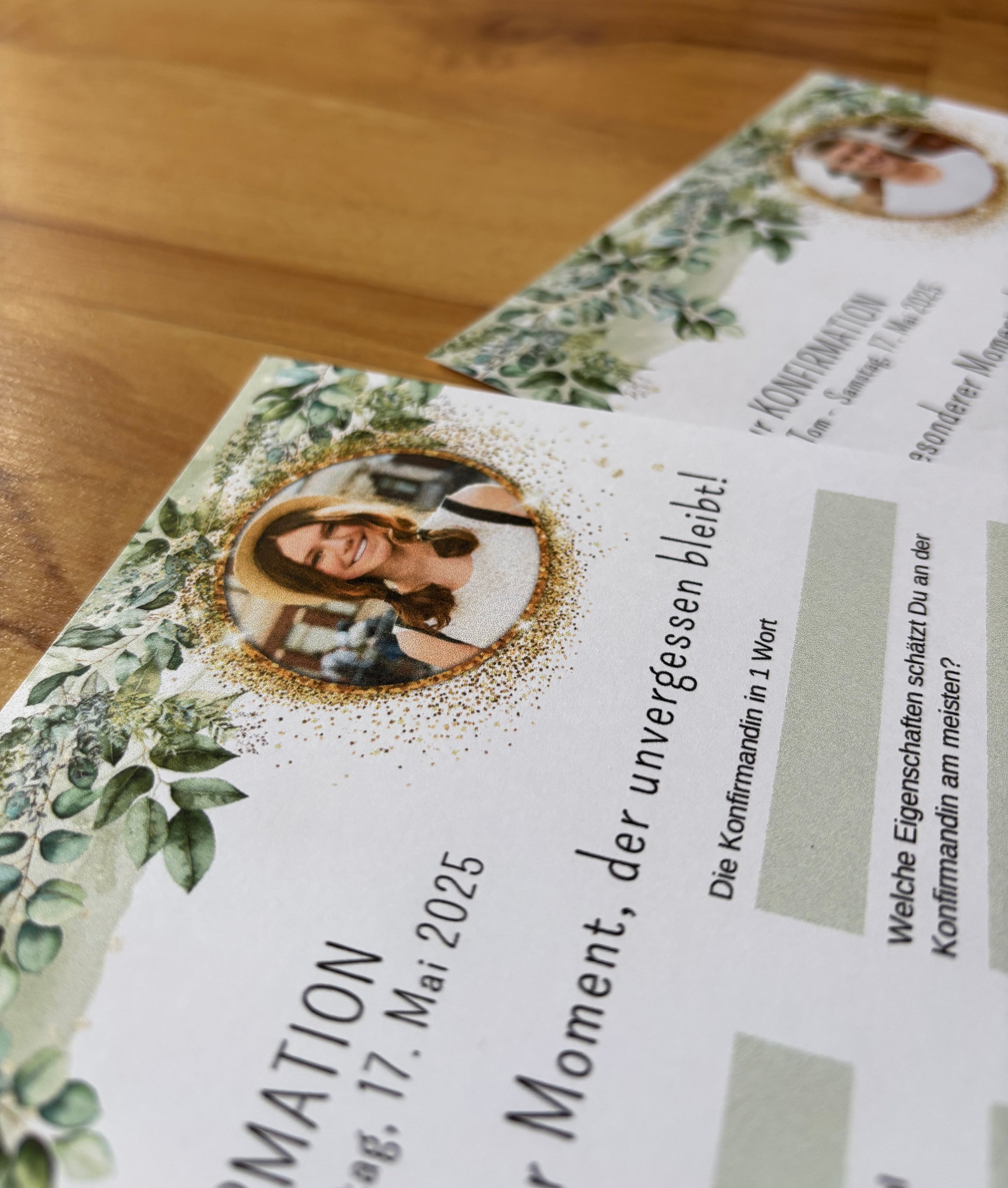 Personalisierte Gästebuchkarten mit Foto für Konfirmation & Kommunion – Eine besondere Erinnerung an einen besonderen Tag! - MundS Design Shop