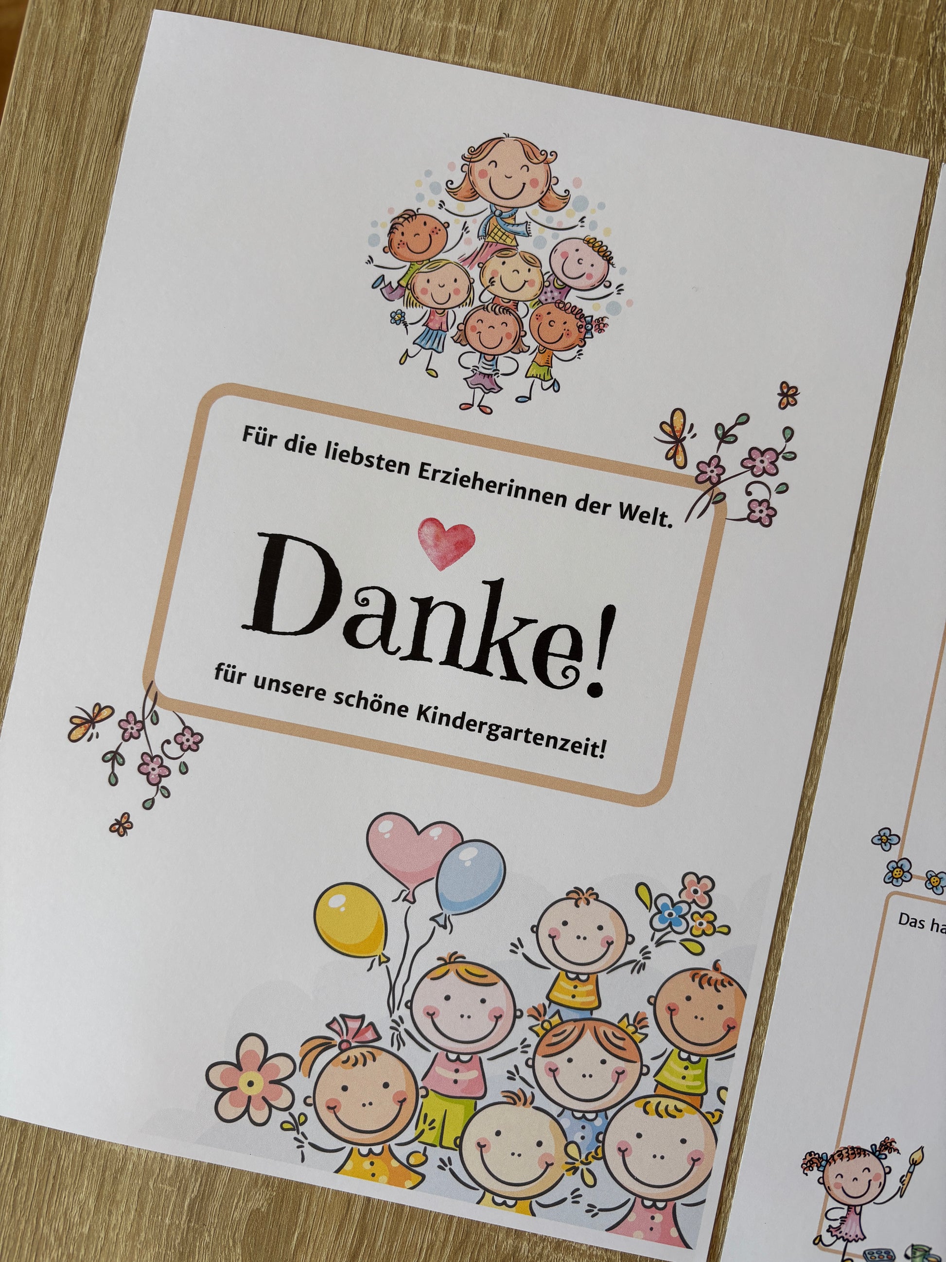 Abschiedsgeschenk für Erzieher:innen – liebevolles Erinnerungsalbum zum Ausfüllen & Ausdrucken - MundS Design Shop