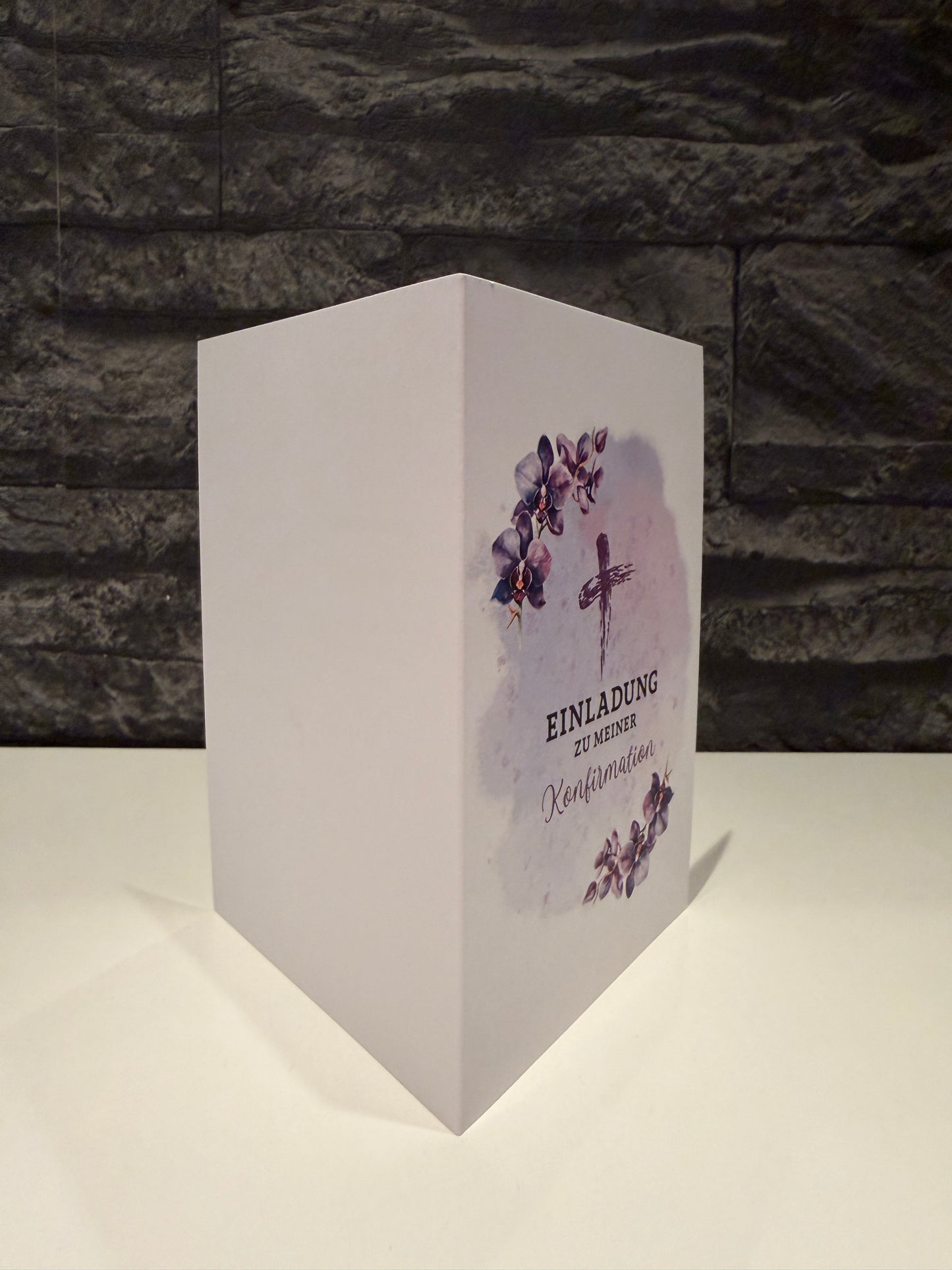 Personalisierte Einladungskarte zur Konfirmation | Kommunion, Firmung, Taufe & Jugendweihe | A5 Klappkarte | 300g Premiumkarton | 4 Farben