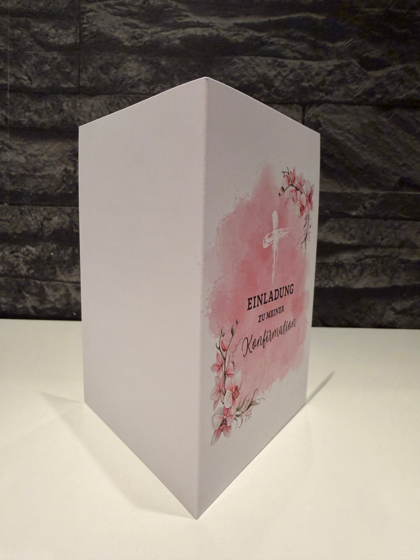 Personalisierte Einladungskarte zur Konfirmation | Kommunion, Firmung, Taufe & Jugendweihe | A5 Klappkarte | 300g Premiumkarton | 4 Farben