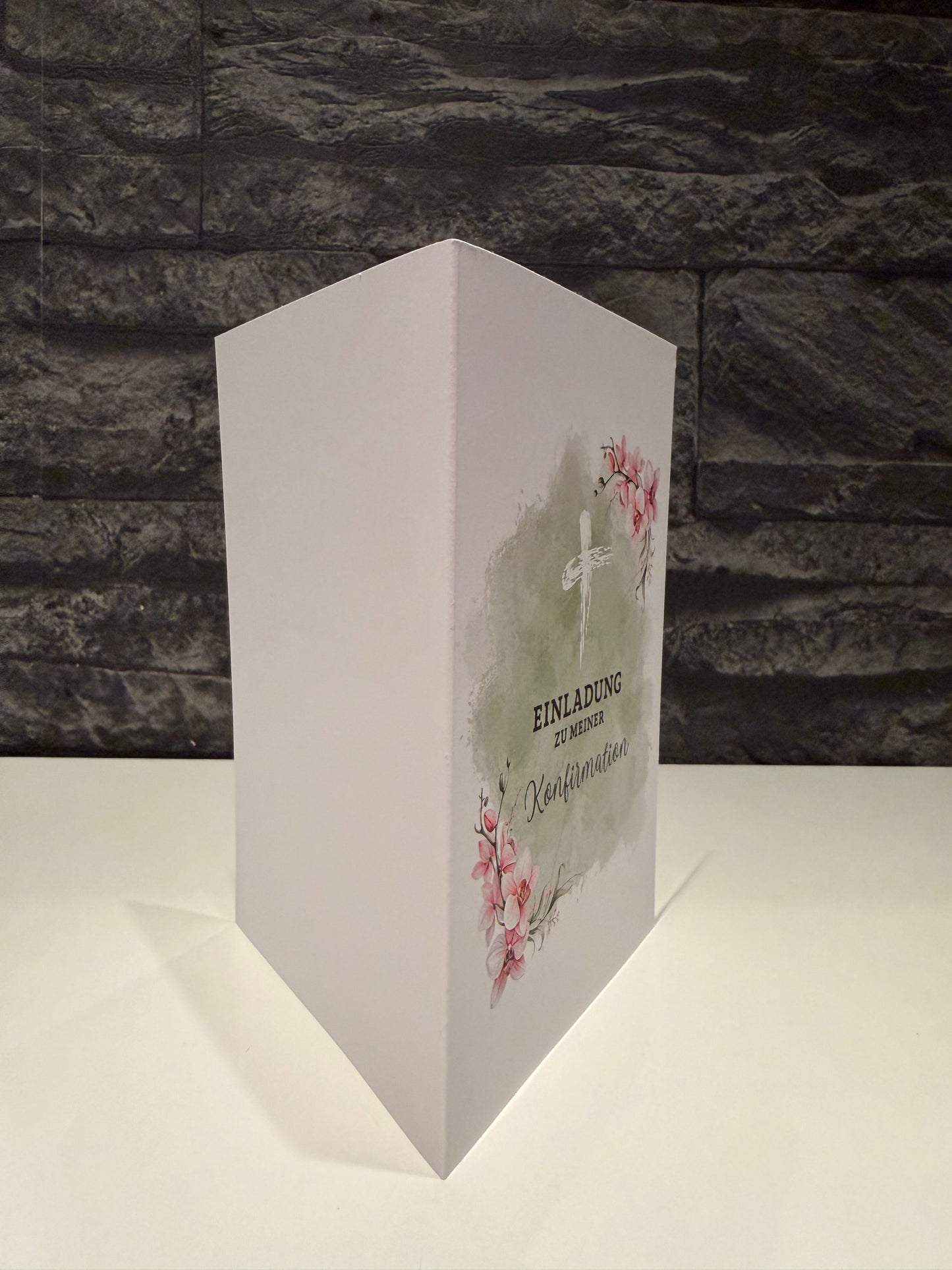 Personalisierte Einladungskarte zur Konfirmation | Kommunion, Firmung, Taufe & Jugendweihe | A5 Klappkarte | 300g Premiumkarton | 4 Farben