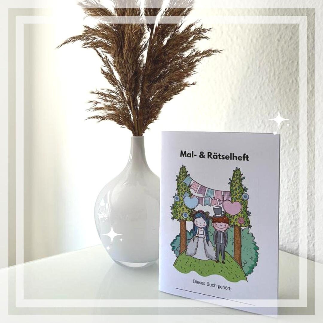 Kinder Mal- und Rätselheft für die Hochzeit | Gastgeschenk für Kinder zur Hochzeit - MundS Design Shop