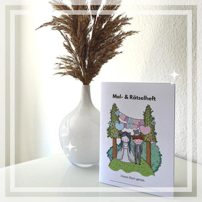 Kinder Mal- und Rätselheft für die Hochzeit | Gastgeschenk für Kinder zur Hochzeit - MundS Design Shop