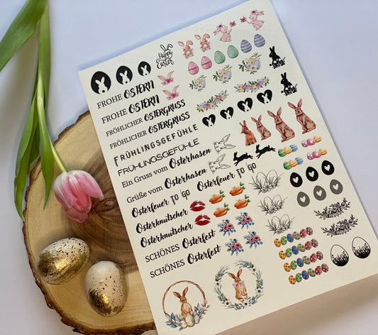 Kerzen Tattoofolie auf Wasserschiebefolie DIN A4 | Ostern | Frühling | DIY - MundS Design Shop