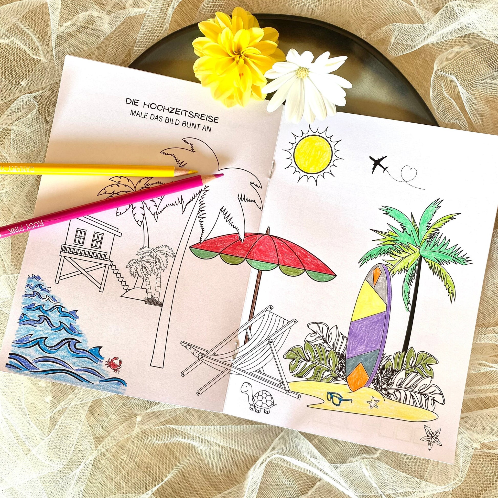 Kinder Mal- und Rätselheft für die Hochzeit | Gastgeschenk für Kinder zur Hochzeit - MundS Design Shop