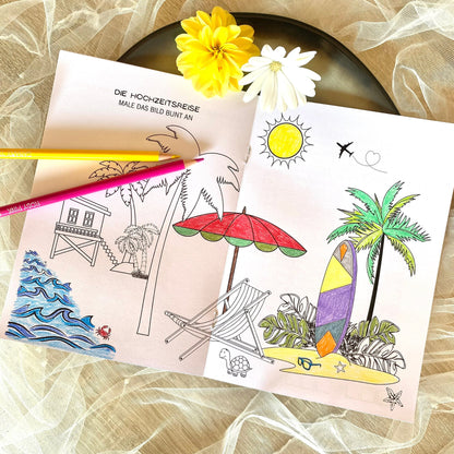 Kinder Mal- und Rätselheft für die Hochzeit | Gastgeschenk für Kinder zur Hochzeit - MundS Design Shop