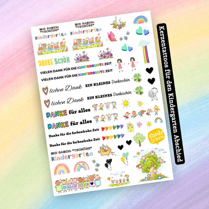Kerzenfolie/ Kerzentattoo Abschiedsgeschenk Erzieher*innen Kindergarten * DIN A4 - MundS Design Shop