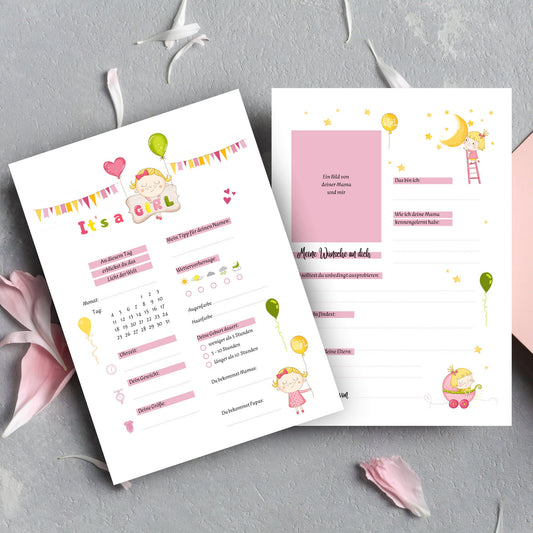 Tippkarten für Babyparty | It's a girl - MundS Design Shop