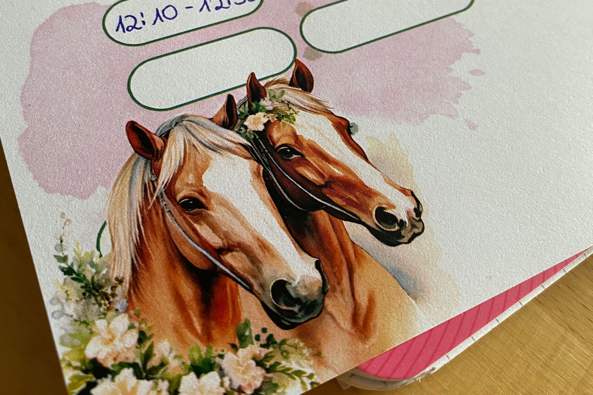 Stundenplan "Pferde/Pony" für Mädchen für die Grundschule/Einschulung zum selber Ausdrucken - MundS Design Shop