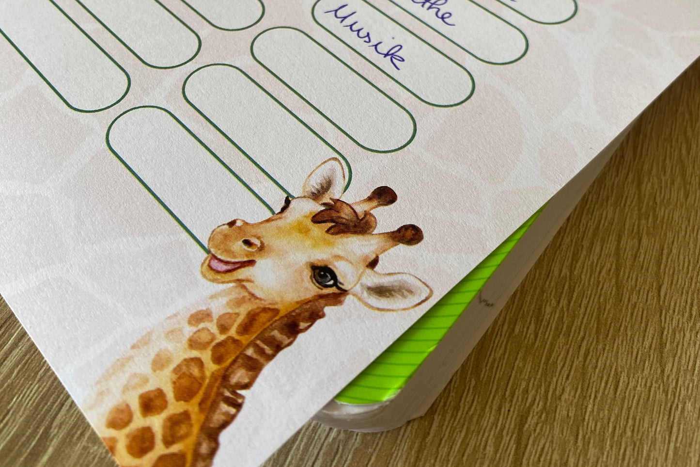 Stundenplan "Safari/Tiere" für die Grundschule/Einschulung zum selber Ausdrucken - MundS Design Shop