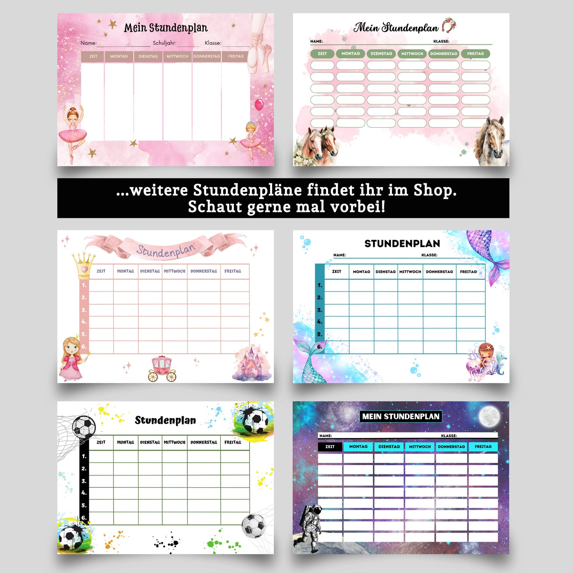 Stundenplan "Safari/Tiere" für die Grundschule/Einschulung zum selber Ausdrucken - MundS Design Shop