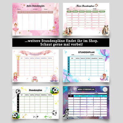 Stundenplan "Safari/Tiere" für die Grundschule/Einschulung zum selber Ausdrucken - MundS Design Shop