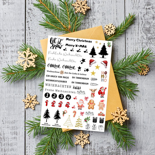 Kerzentattoos für die Weihnachts- und Adventszeit | Kerzen gestalten | Haftet auch auf Porzellan & Glas | DIY - MundS Design Shop